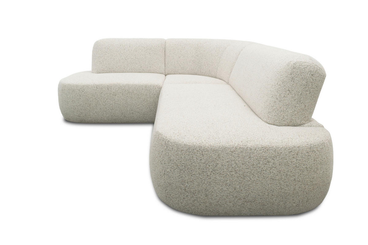 ECKSOFA 200 029 Beigebraun Webstoff  - Beigebraun/Schwarz, MODERN, Kunststoff/Textil (280/214cm) - Livetastic