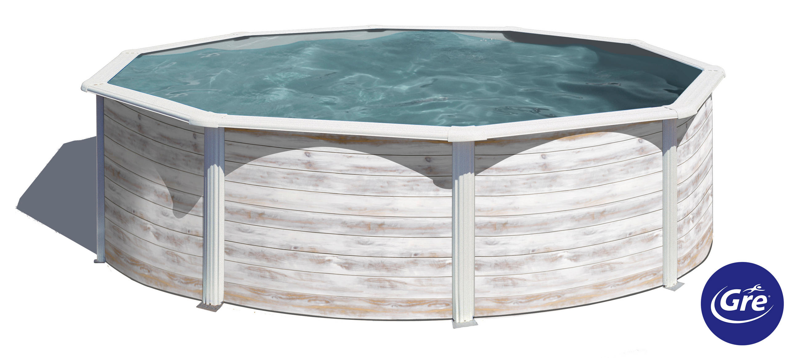 Gre Pool-Set 2024 Weiß 300x120 cm