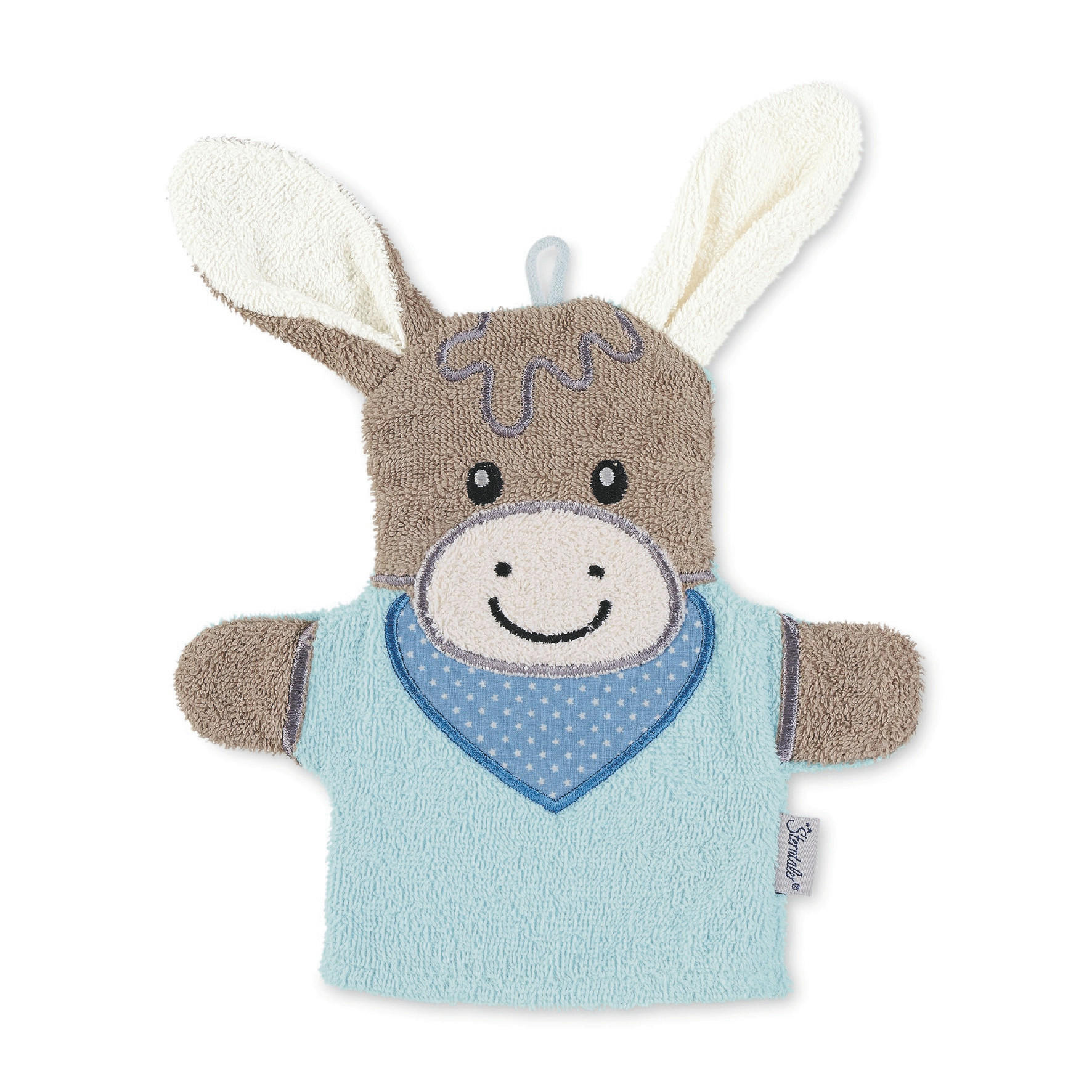 Spielwaschhandschuh   - Grau/Hellblau, Basics, Textil (28/24/5cm) - Sterntaler