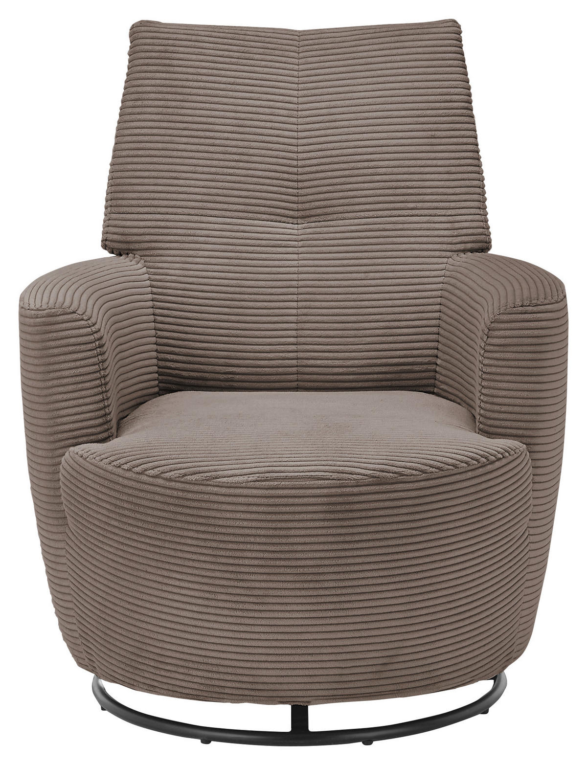 SESSEL Cord Greige    - Greige/Schwarz, Design, Textil/Metall (80/96/88cm) - SetOne by Musterring