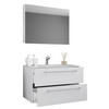 BADEZIMMER 3-teilig  in 60 cm  - Alufarben/Weiß, MODERN, Keramik/Holzwerkstoff (60cm) - MID.YOU