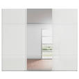 SCHWEBETÜRENSCHRANK 301/223/68 cm 3-türig Weiß  - Weiß, KONVENTIONELL, Glas/Holzwerkstoff (301/223/68cm) - Novel