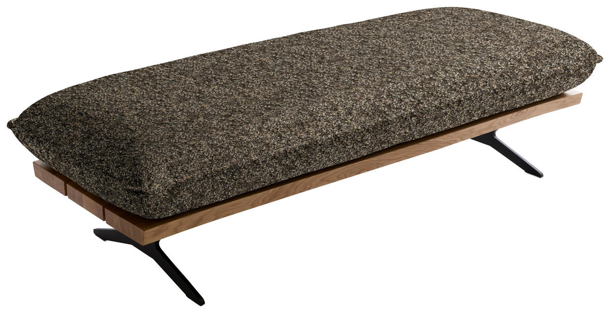 ECKSOFA  in Chenille, Flachgewebe Braun, Wildeiche  161/284 cm  - Wildeiche/Schwarz, Design, Holz/Textil (161/284cm) - Koinor