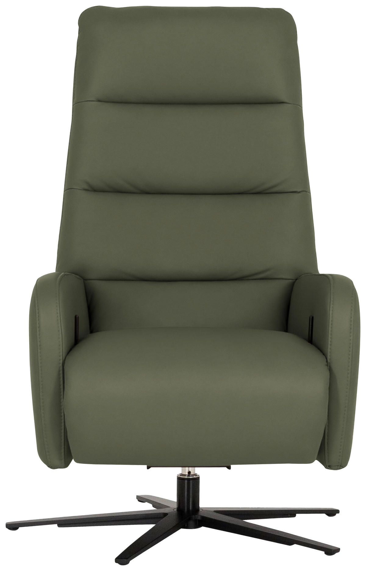 RELAXSESSEL Leder Olivgrün  - Schwarz/Olivgrün, Modern, Leder/Metall (66/110/83cm) - Joop!
