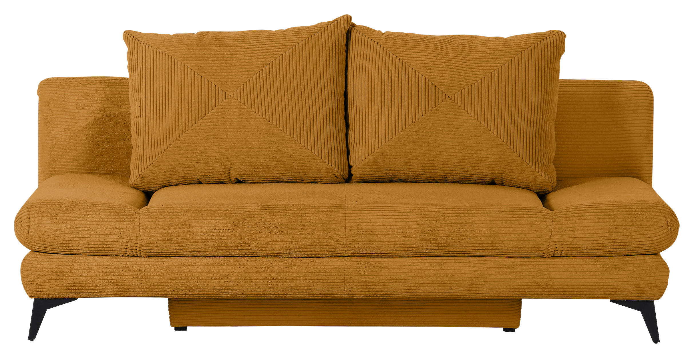 SOFA LEŽAJ tamnožuta  - tamnožuta/crna, Konvencionalno, tekstil/metal (200/78/95cm) - home24