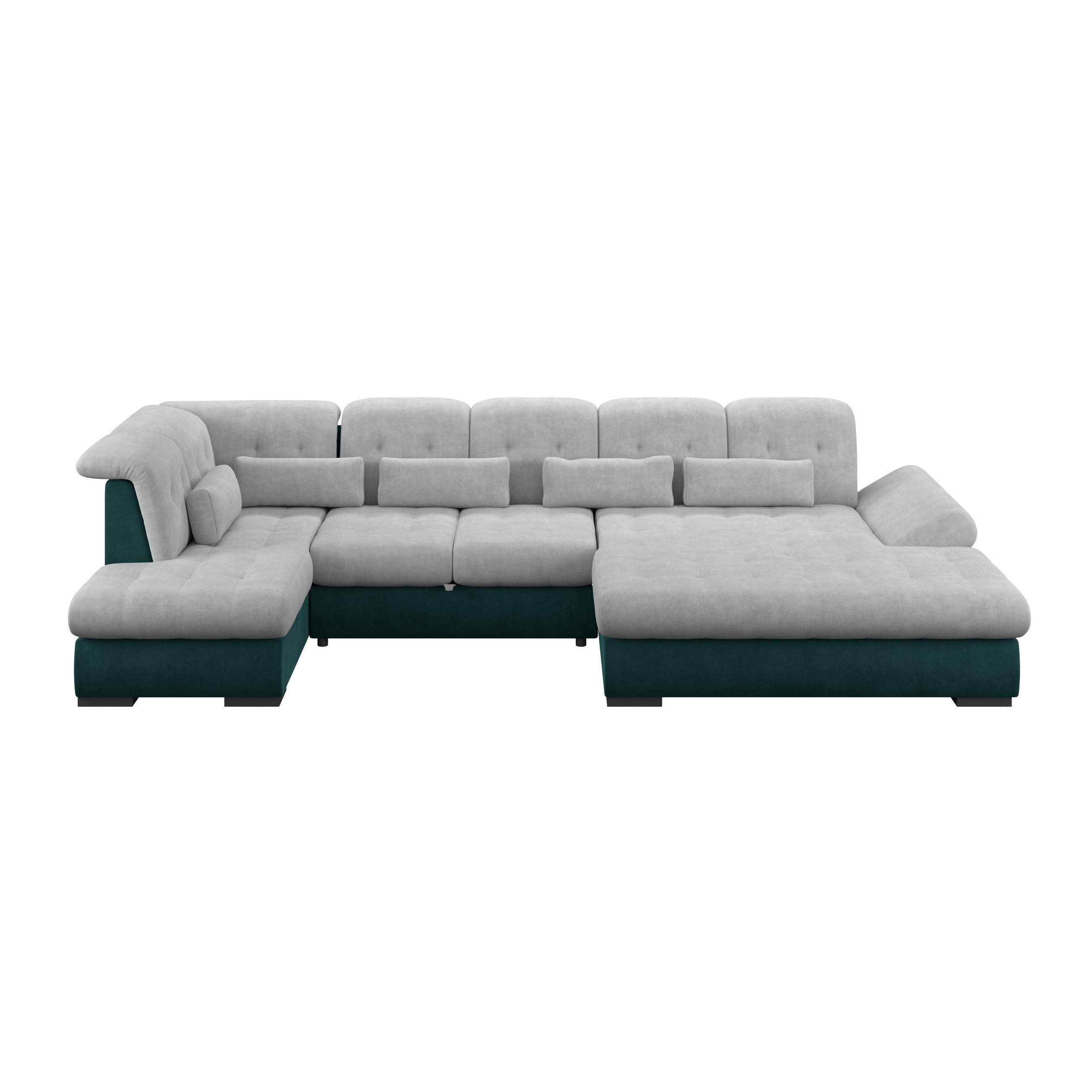 Wohnlandschaft Madera Silberfarben S: 212x358 cm