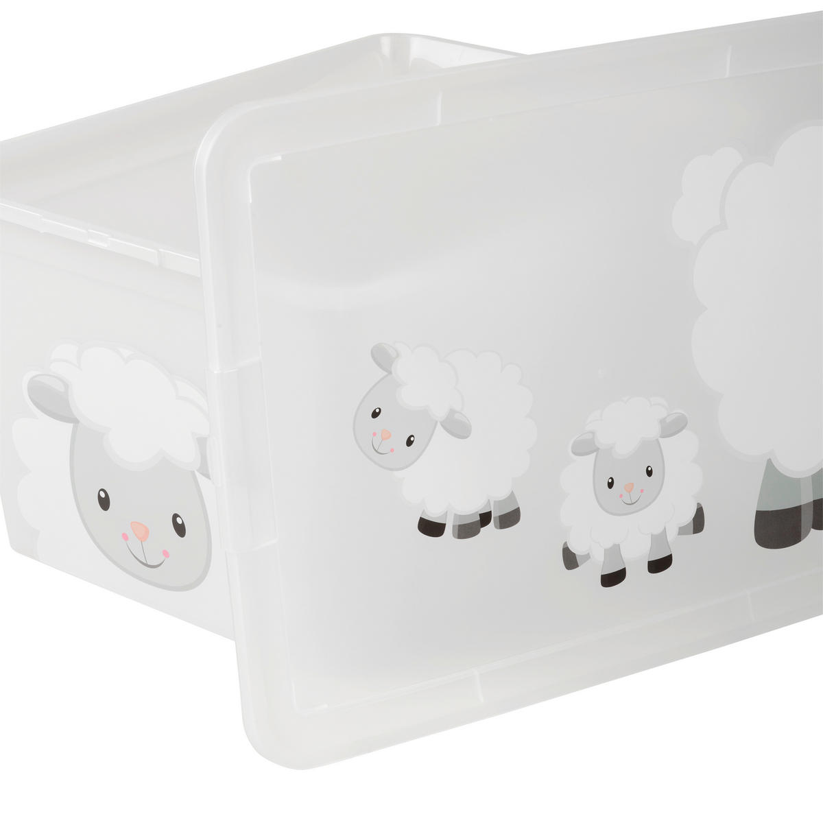 BOX NA HRAČKY - průhledné, Basics, plast (48,5/36/25cm) - My Baby Lou