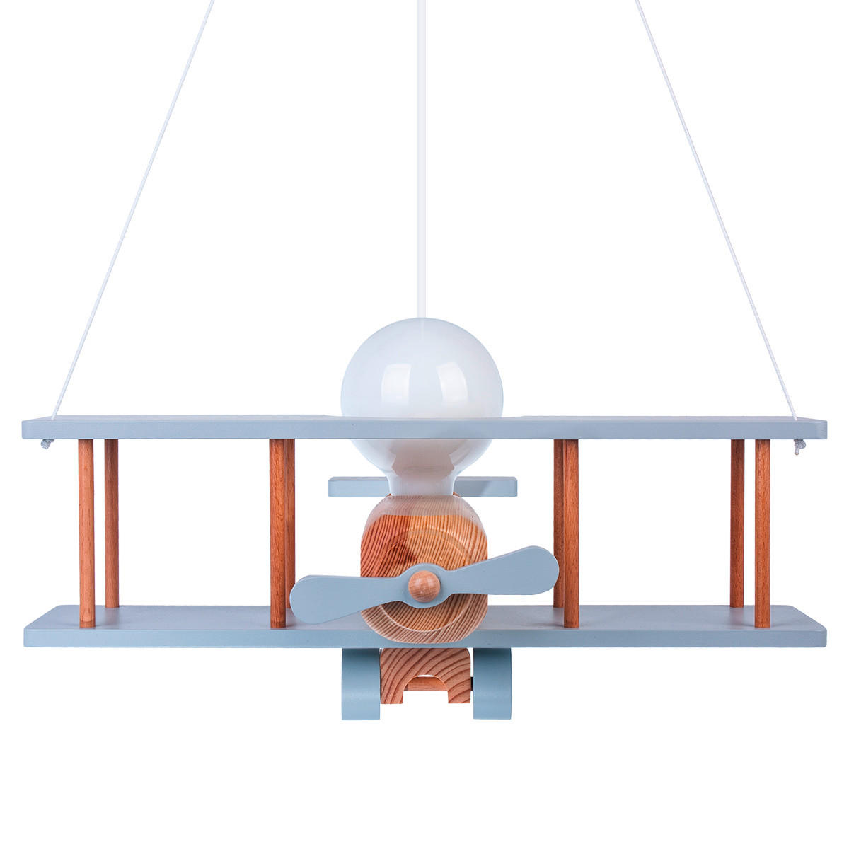 KINDERHÄNGELEUCHTE 42/45/75 cm   - Naturfarben/Grau, KONVENTIONELL, Holz (42/45/75cm)