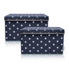 AUFBEWAHRUNGSBOXEN-SET  - Dunkelblau, Basics, Kunststoff (37/25/21cm) - Lifeney