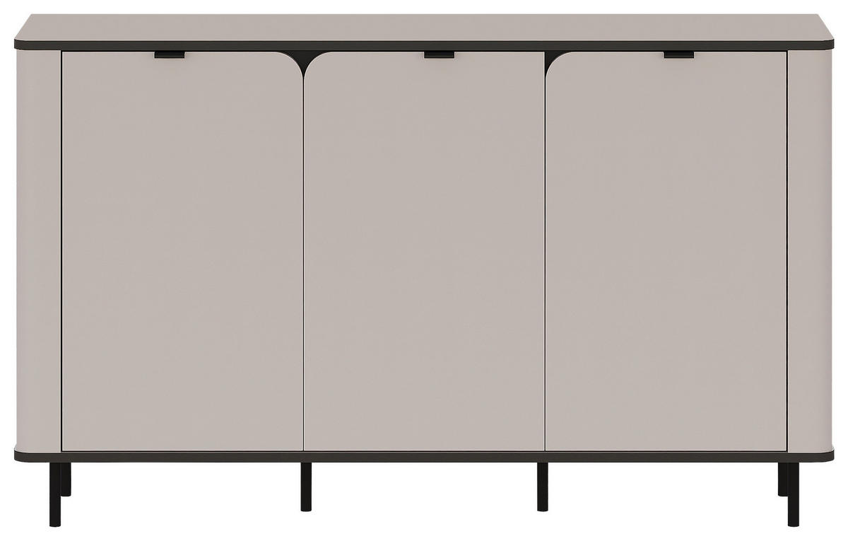 SIDEBOARD  in 136,8/82/35,2 cm  - Kaschmir/Schwarz, MODERN, Holzwerkstoff/Kunststoff (136,8/82/35,2cm) - Carryhome
