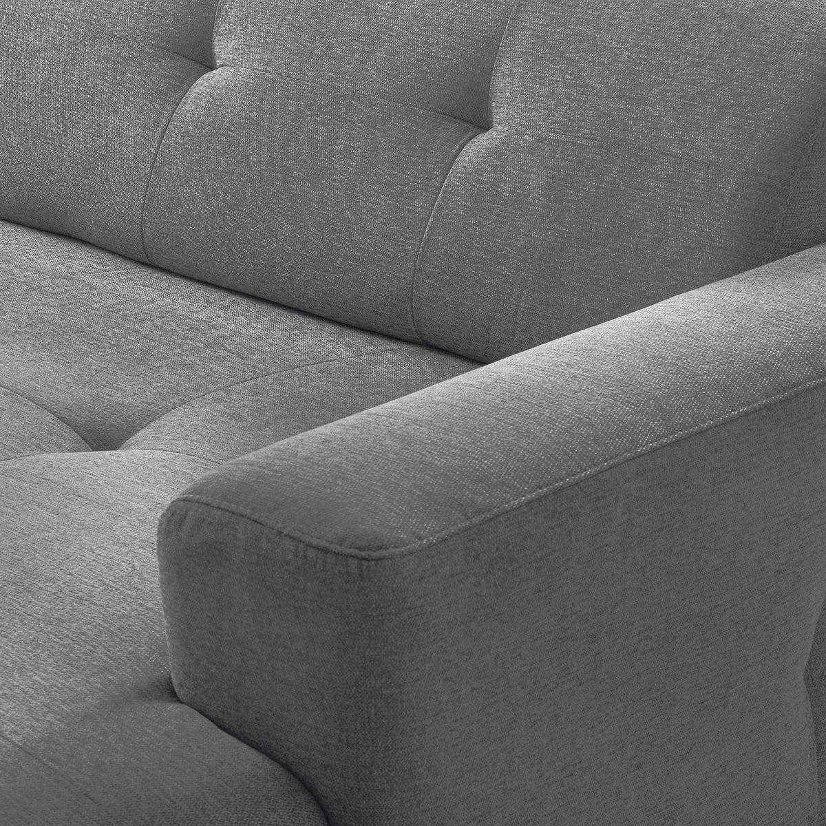 ECKSOFA AUSTIN Grau Flachgewebe Sitztiefenverstellung  - Schwarz/Grau, Design, Kunststoff/Textil (286/169cm) - Livetastic