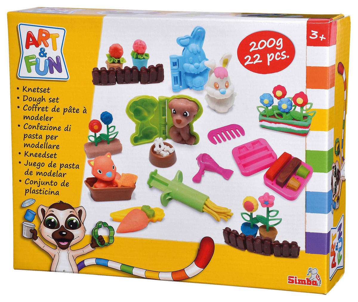 PLASTELIN - SET ZA OBLIKOVANJ - večbarvno, Basics, umetna masa - Simba