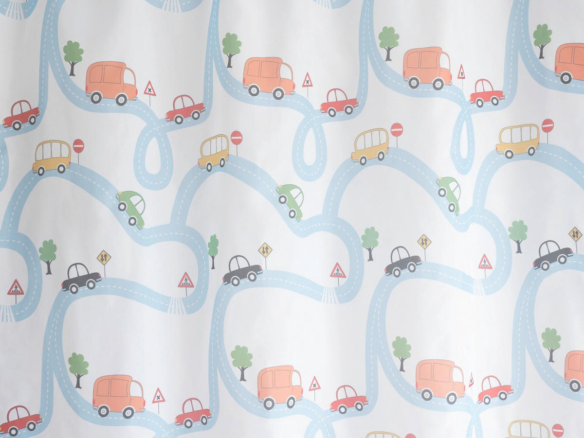 TKANINA ZA ZAVJESE plava, bijela   - bijela/plava, Basics, tekstil (295cm)