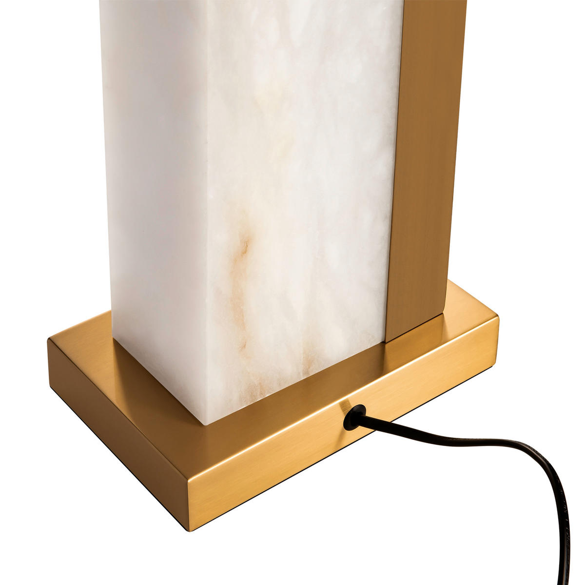 TISCHLEUCHTE 22/67,5/45 cm   - Messingfarben/Weiß, Trend, Textil/Stein (22/67,5/45cm) - MAYTONI
