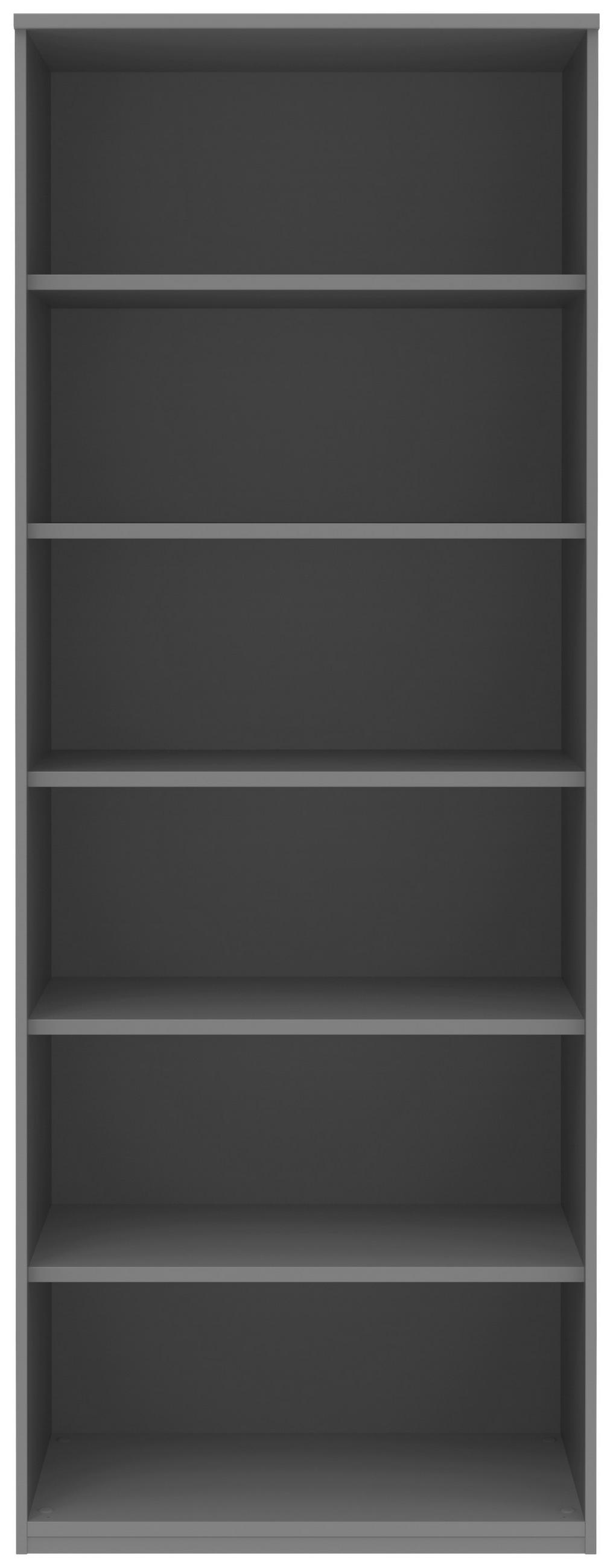 AKTENREGAL Grau  - Grau, KONVENTIONELL, Holzwerkstoff (80/217,4/43cm) - Moderano