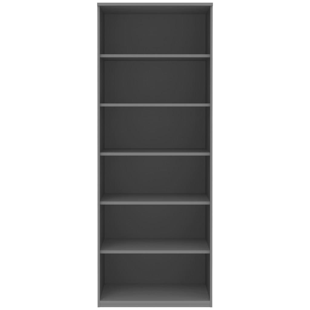 Thumbnail - Moderano Aktenregal, Grau, Holzwerkstoff, 5 Fächer, 80x217.4x43 cm, Made in Germany, Typenauswahl, stehend, in verschied...