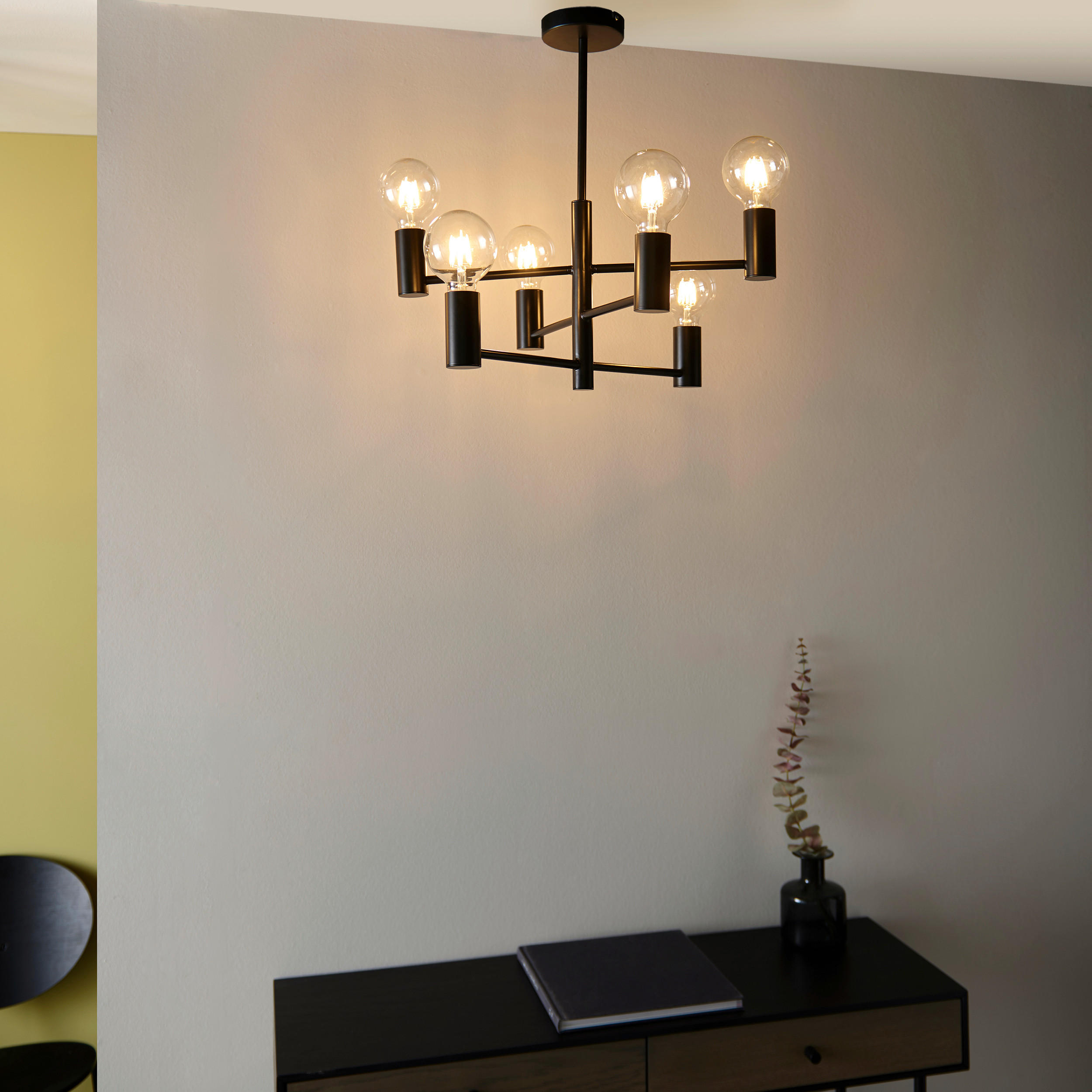 HÄNGELEUCHTE 55.3/53.4 cm  - Schwarz, Design, Metall (55.3/53.4cm) - ENDON