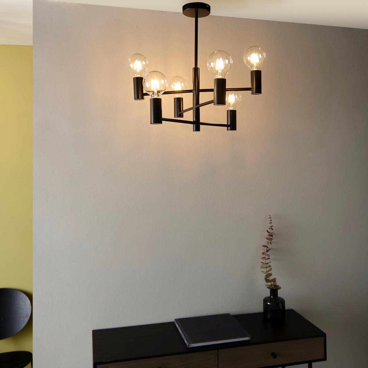 HÄNGELEUCHTE 55.3/53.4 cm  - Schwarz, Design, Metall (55.3/53.4cm) - ENDON