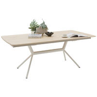 ESSTISCH      - Eiche Bianco/Creme, Design, Holz/Metall (200/100/76cm) - Valnatura