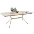 ESSTISCH      - Eiche Bianco/Creme, Design, Holz/Metall (200/100/76cm) - Valnatura
