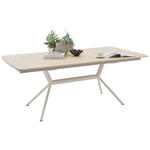 ESSTISCH      - Eiche Bianco/Creme, Design, Holz/Metall (200/100/76cm) - Valnatura