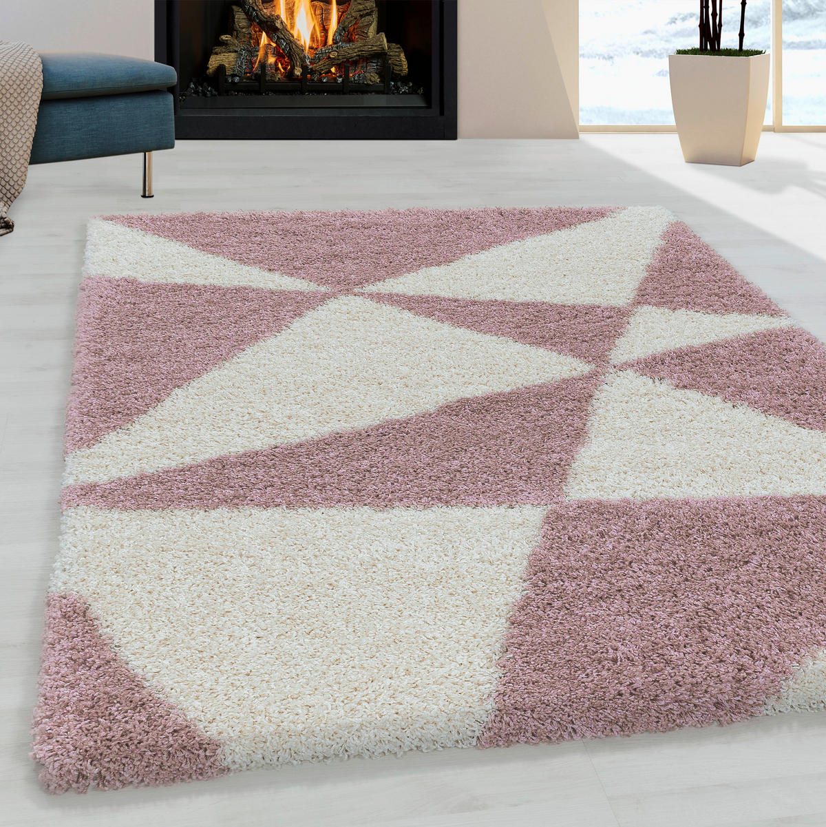 TEPIH VISOKOG FLORA 280/370 cm   ružičasta  Tango 3101 Rosa  - ružičasta, Design, tekstil (280/370cm)