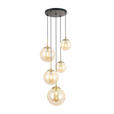 HÄNGELEUCHTE 44,5/120 cm  - Goldfarben/Bernsteinfarben, Trend, Glas/Metall (44,5/120cm) - Novel