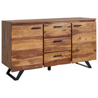 SIDEBOARD  in 145/82/45 cm  - Sheeshamfarben/Schwarz, Design, Holz/Metall (145/82/45cm) - MID.YOU