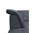 ECKSOFA Anthrazit Chenille  inkl. Bettkasten, Schlaffunktion, Rücken echt, Kopfteilverstellung, Liegefläche im Originalstoff  - Chromfarben/Anthrazit, KONVENTIONELL, Kunststoff/Textil (205/260cm) - Carryhome