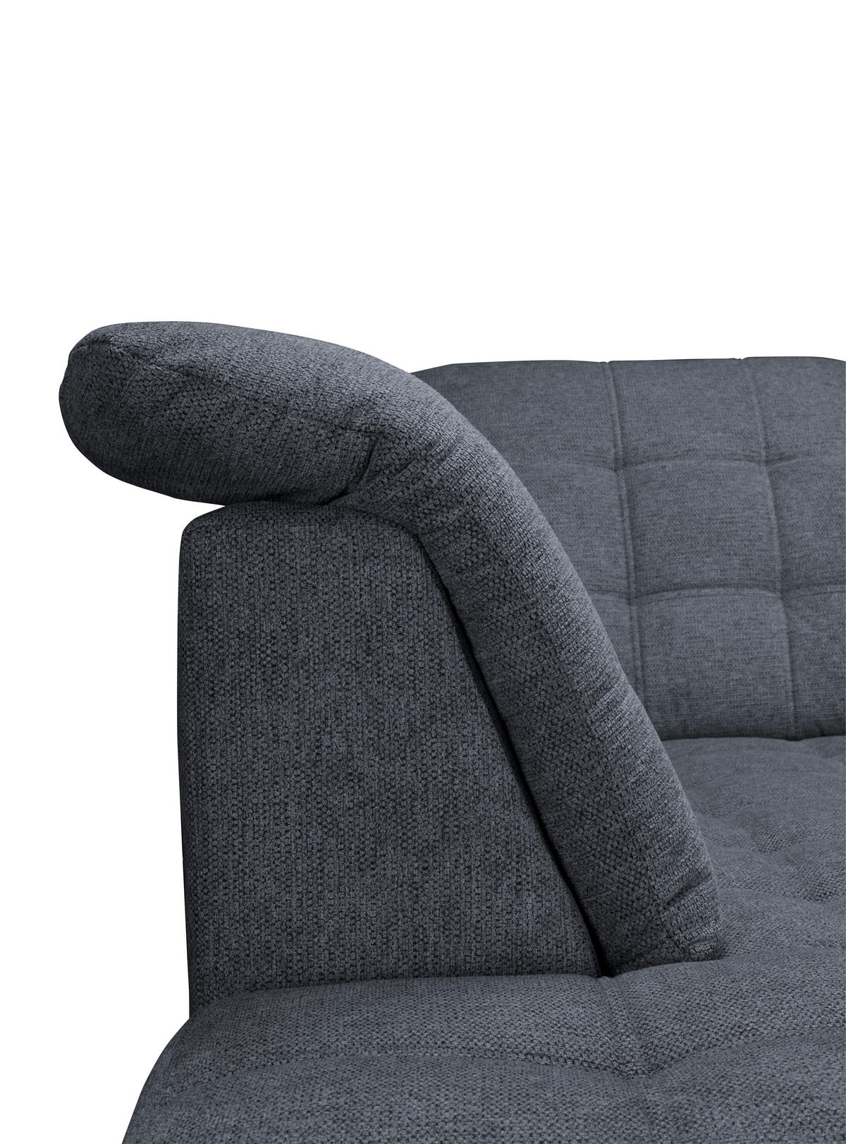 ECKSOFA Anthrazit Chenille  - Chromfarben/Anthrazit, KONVENTIONELL, Kunststoff/Textil (205/260cm) - Carryhome