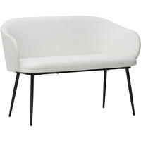SITZBANK 115,5/80/57 cm Webstoff Creme, Schwarz Pappel Sperrholz  - Creme/Schwarz, MODERN, Holz/Textil (115,5/80/57cm) - Livetastic