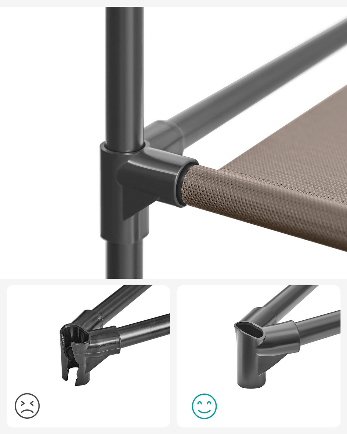 STOFFSCHRANK in Taupe  - Taupe, Basics, Kunststoff/Textil (150/175/45cm)