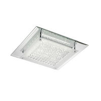 LED-DECKENLEUCHTE Antilia 28/28/7 cm   - Klar/Chromfarben, Design, Glas/Metall (28/28/7cm)