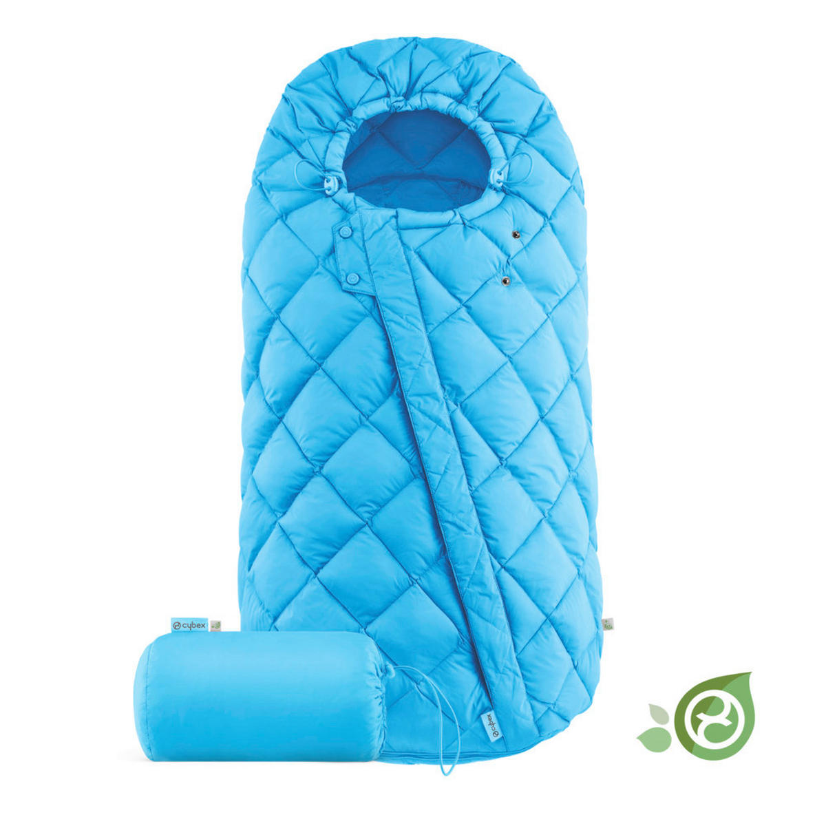 FUßSACK Snogga 2  - Blau, Basics, Textil (90/50/20cm) - cybex GOLD