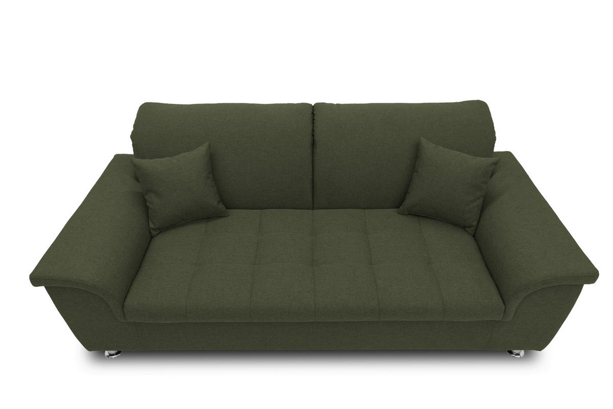 2-SITZER-SOFA in Webstoff Grün  - Chromfarben/Grün, KONVENTIONELL, Textil/Metall (210/81/97cm) - MID.YOU