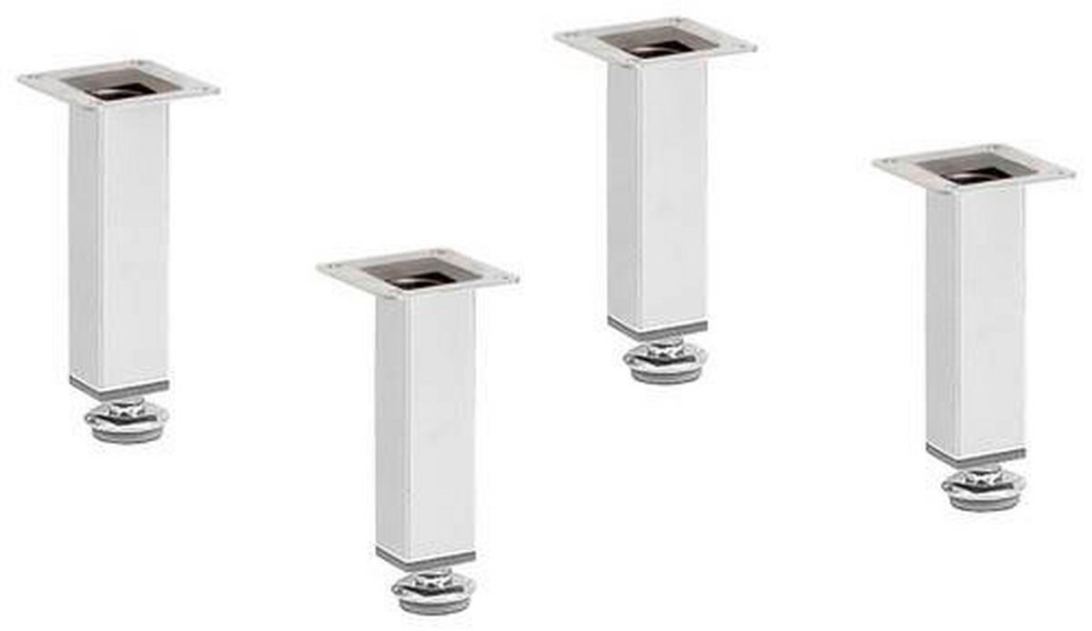 FUßSET 2,5/12/2,5 cm   - Chromfarben, Design, Metall (2,5/12/2,5cm) - Stylife