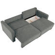 2-SITZER-SOFA in Chenille Grau  - Schwarz/Grau, KONVENTIONELL, Kunststoff/Textil (233/90/110cm) - Carryhome