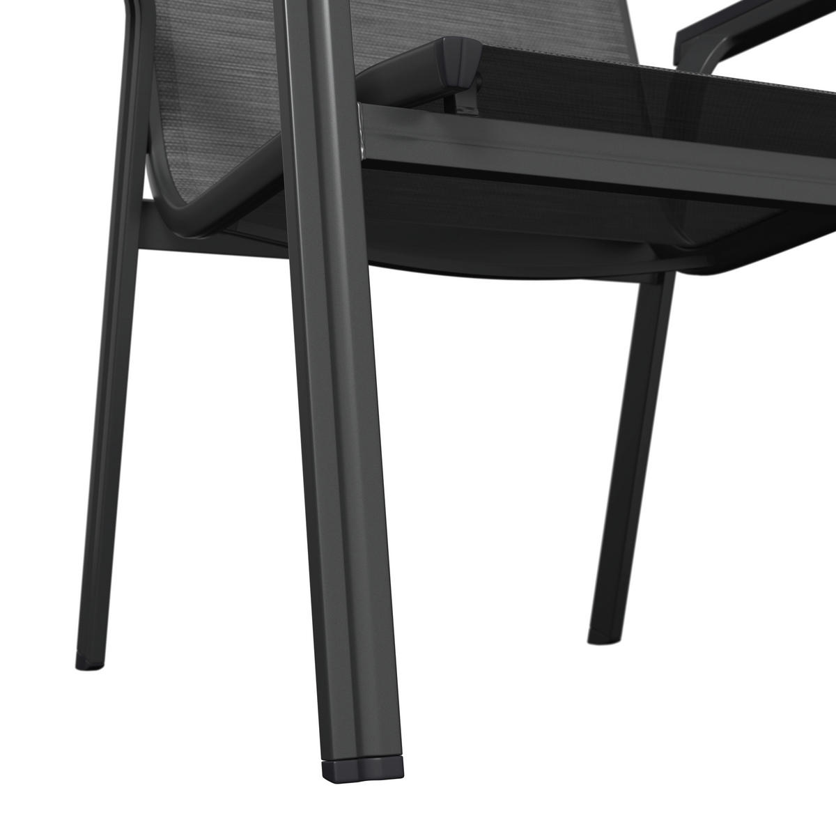 STAPELSTUHL Metall, Textil Anthrazit, Grau  - Anthrazit/Grau, Konventionell, Textil/Metall (65,5/99/69,5cm) - Kettler