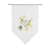 SCHEIBENGARDINE    60/90 cm  - Gelb/Weiß, Basics, Textil (60/90cm)