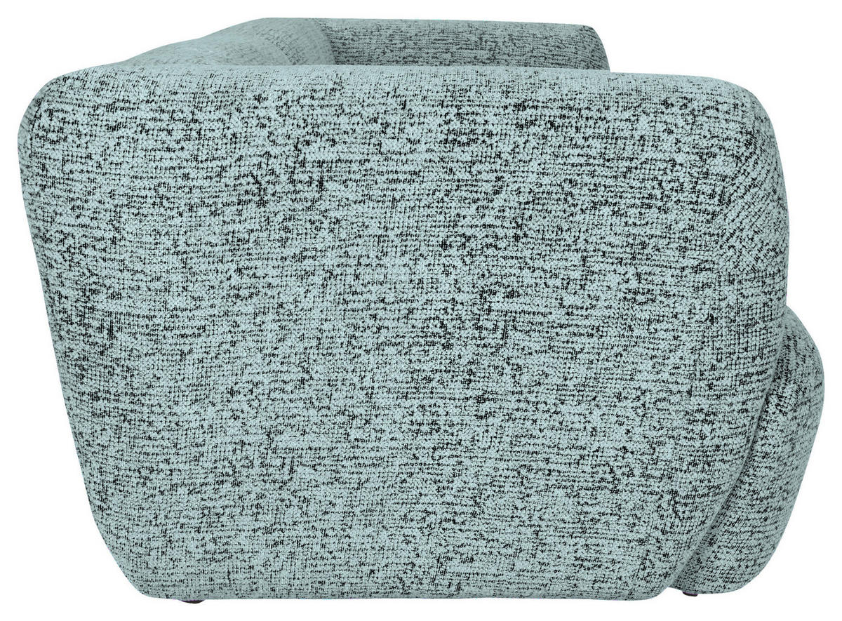 BIGSOFA Chenille Mintgrün  - Schwarz/Mintgrün, KONVENTIONELL, Kunststoff/Textil (240/75/105cm) - Carryhome