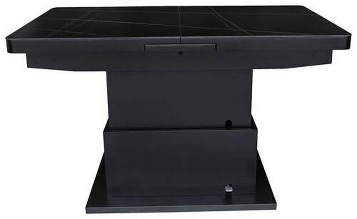 SOFFBORD i metall, keramik 125-150/49,5-79/70 cm  - svart, Design, metall/keramik (125-150/49,5-79/70cm) - Livetastic