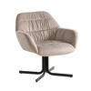 SESSEL in Samt Beige  - Beige/Schwarz, Design, Textil/Metall (64/74/68cm) - Livetastic