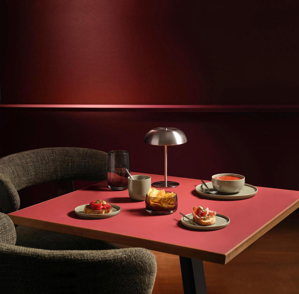 DESSERTTELLER Olivgrün coppa shiso  - Olivgrün, KONVENTIONELL, Keramik (21/1,5cm) - ASA