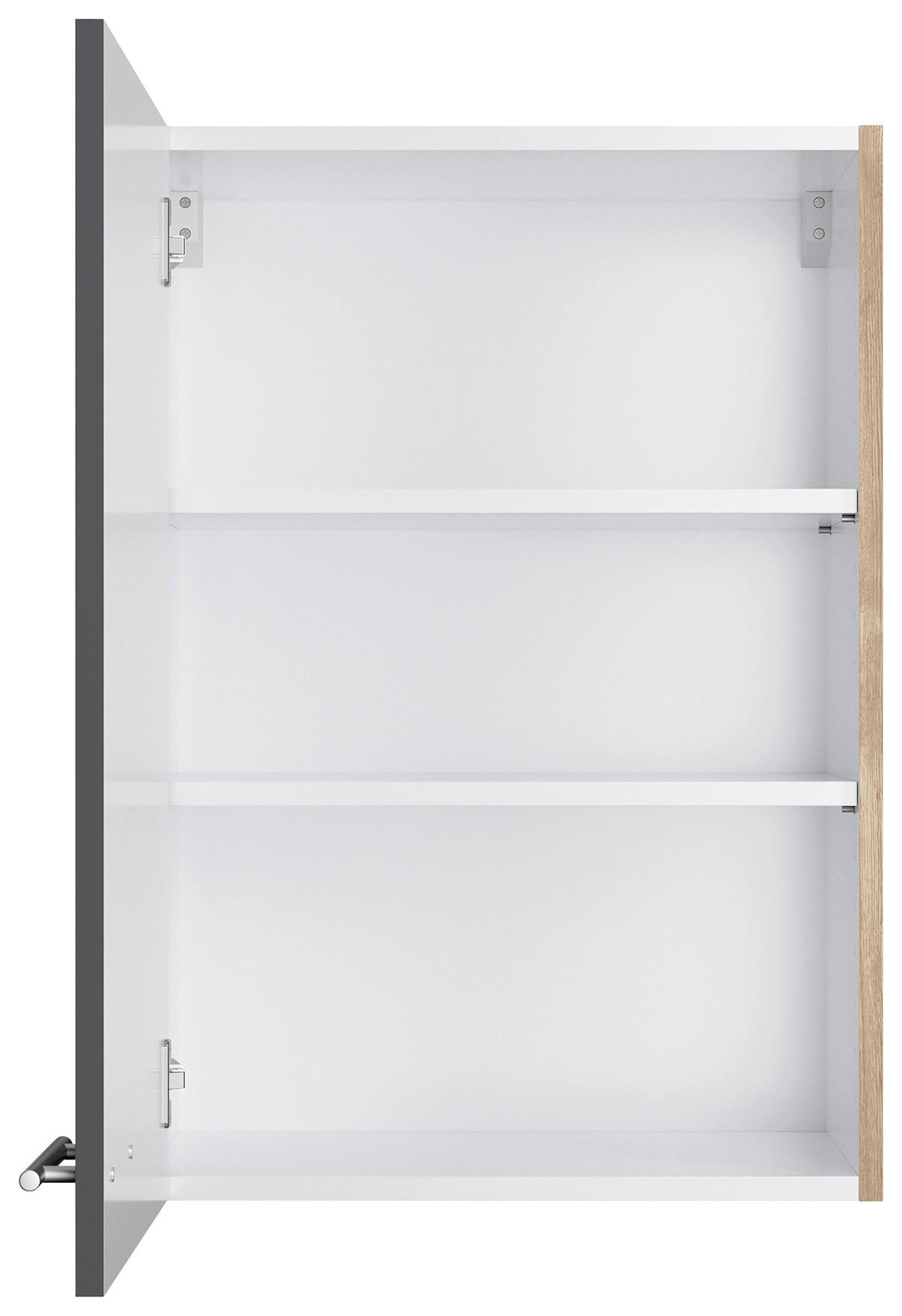 KÜCHENLEERBLOCK 270 cm   in Anthrazit, Eichefarben  - Edelstahlfarben/Eichefarben, Basics, Holzwerkstoff/Metall (270cm) - Optifit