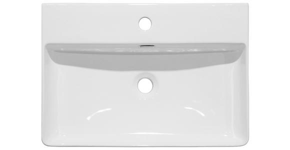 WASCHBECKEN 61/13/42 cm  - Weiß, Basics, Keramik (61/13/42cm) - Linea Natura