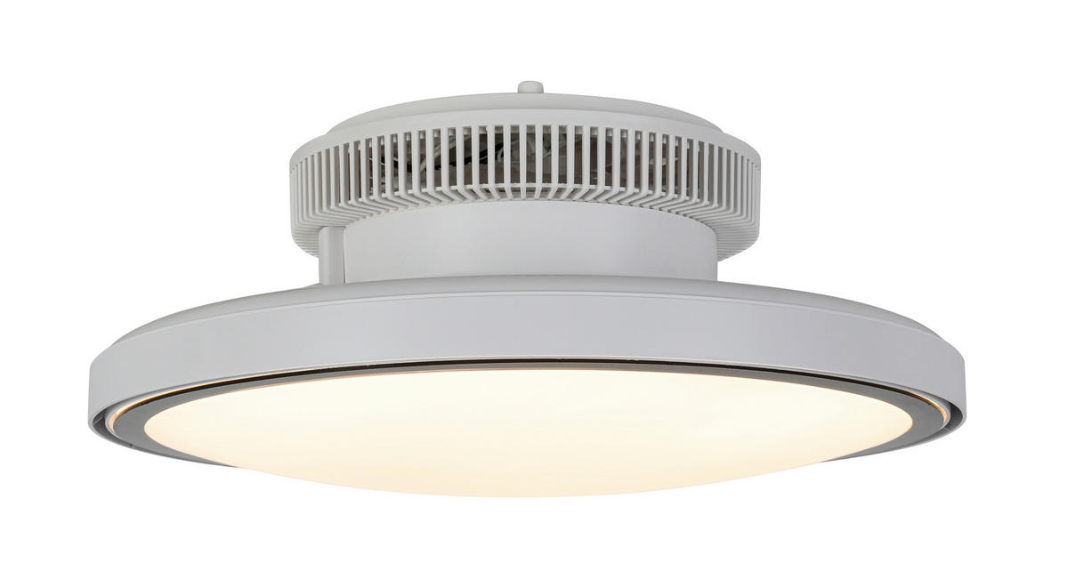 DECKENVENTILATOR - Schwarz/Weiß, Trend, Kunststoff/Metall (46/19,5cm) - Mican