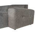 ECKSOFA Taupe Webstoff  - Taupe/Schwarz, KONVENTIONELL, Kunststoff/Textil (301/160cm) - Carryhome