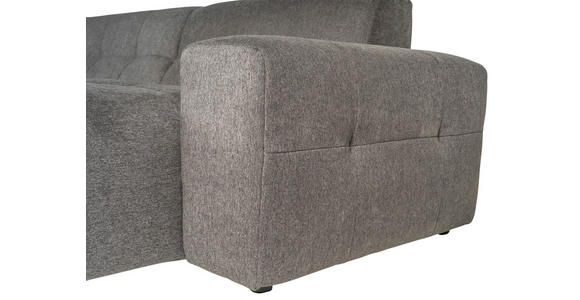 ECKSOFA Taupe Webstoff  - Taupe/Schwarz, KONVENTIONELL, Kunststoff/Textil (301/160cm) - Carryhome
