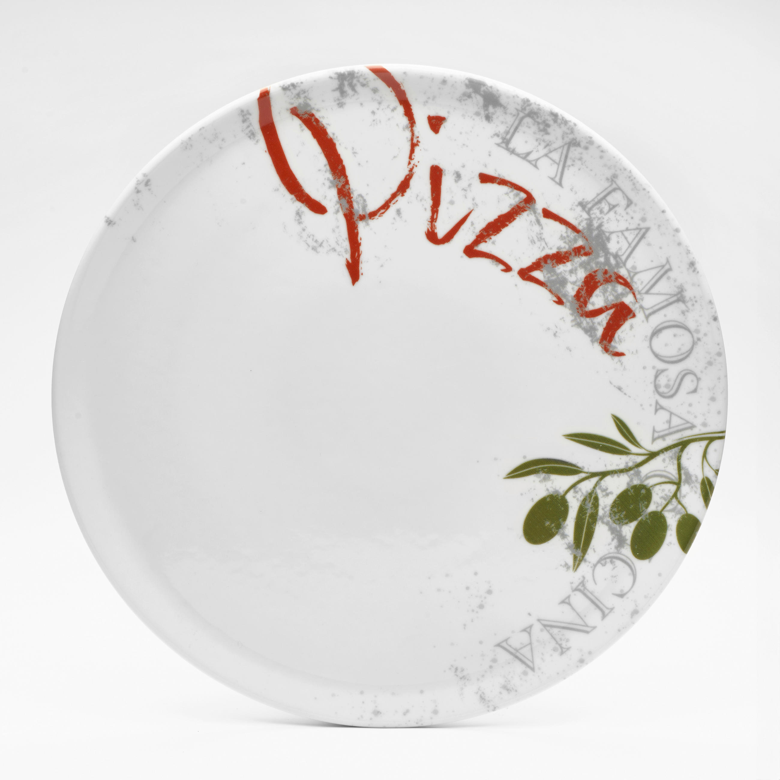 Van Well Pizzateller Famosa Weiß, Mehrfarbig