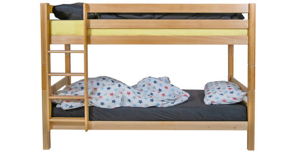 ETAGENBETT 90/200 cm Buchefarben - Buchefarben, KONVENTIONELL, Holz (90/200cm) - Linea Natura